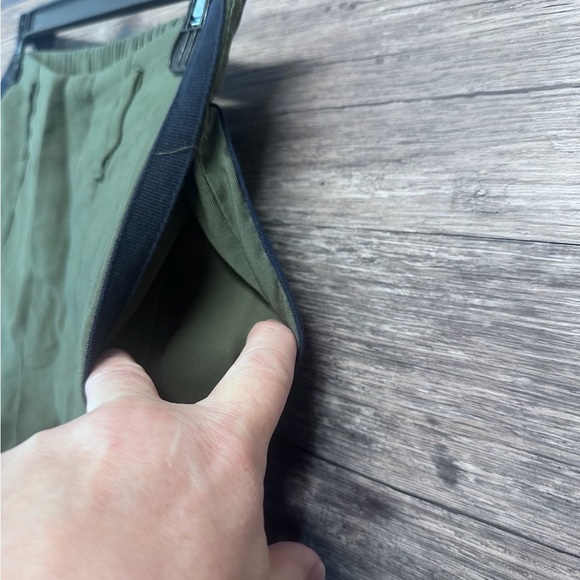 Zara Trafaluc Olive Green Chino Pants with Black Contrasting Stripes Womens XS - Picture 4 of 9